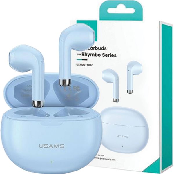 Usams Cuffie Bluetooth 5.3 Serie Twsrhymbo Senza Fili Blu/Blu Bhuyo03 (Us-Yo17)-image