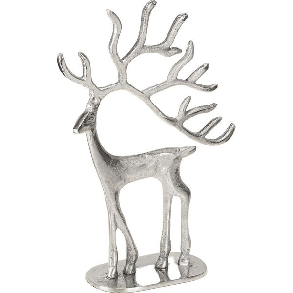 Festosa Statuetta Di Renna In Metallo Per Eleganti Decorazioni Natalizie-image