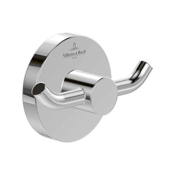 V&B Doppel-Handtuchhaken Elements Tender 76X54X32Mm, Rund, Brushed Nickel Black ; Villeroy & Boch (TVA15101200064)-image