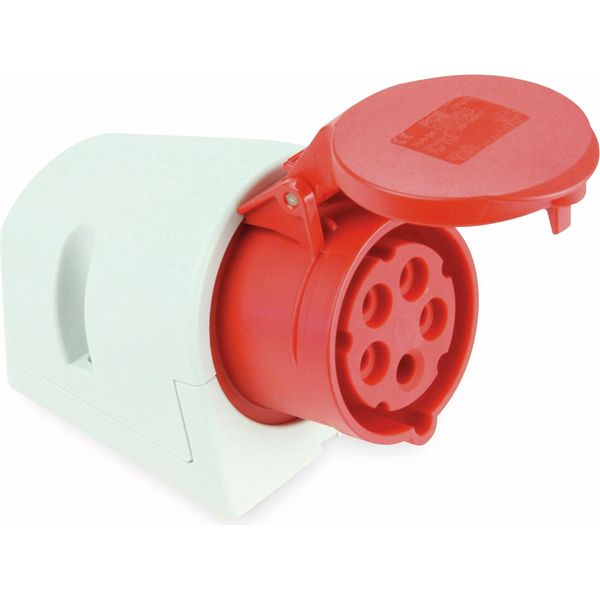As-Schwabe Presa A Muro Cee Senza Cavo Max. 6Mm² 400V 32A 5 Poli Coperchio Incernierato IP44-image