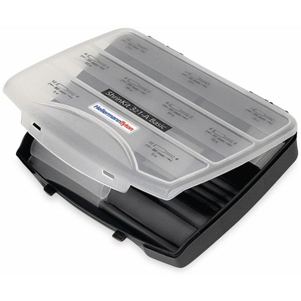 Hellermanntyton 380-03004 Assortimento Di Tubi Termoretraibili Neri Rapporto Di Restringimento:3:1 130 Pezzi (380-03004)-image