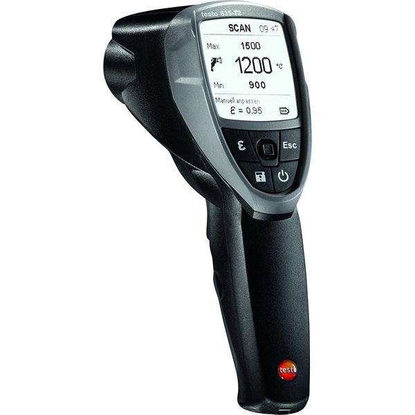 Testo Infrarot-Thermometer 835-T2 Optik 50:1 -10 Bis +1500 °C Kontaktmessung (0560 8352)-image