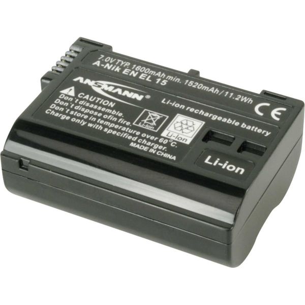 Ansmann A-Nik It El 15 - Batterie A Kamer Li-Ion 1600 Mah - Per Nikon D600, D610, D7000, D7100, D750, D800, D800E, D810,-image