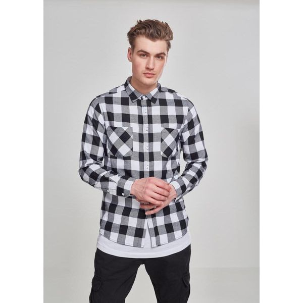 Urban Classics - Camicia Di Flanella A Quadri Blu/Bianco - Xl-image