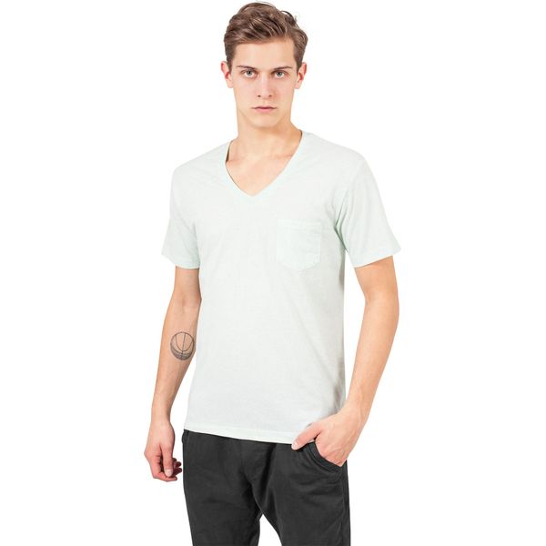 Urban Classics - T-Shirt Melange Con Tasche A V, Taglia: L; Colore: Menta-image