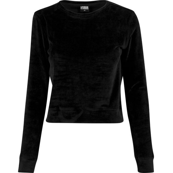 Urban Classics Donna - Maglione Corto Velvet Schwarz - S-image