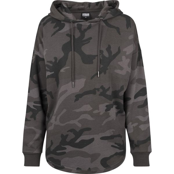 Urban Classics Donna - Felpa Con Cappuccio Oversize Camo Scuro - S-image