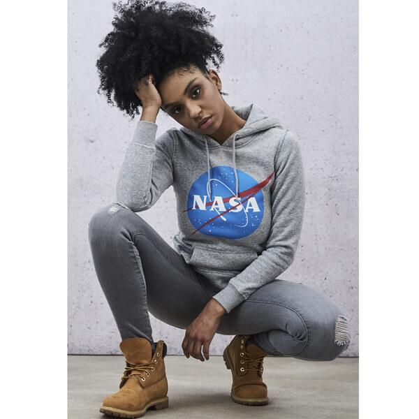 DáMská Mikina Mr. Tee Ladies Nasa Insignia Hoody Grigio Erica - S-image