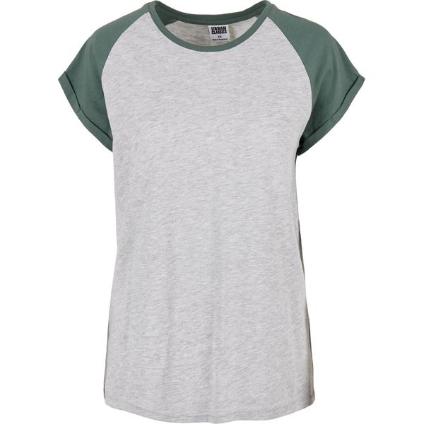 Urban Classics Donna - Raglan Top A Contrasto Hellgrau - Xxl-image
