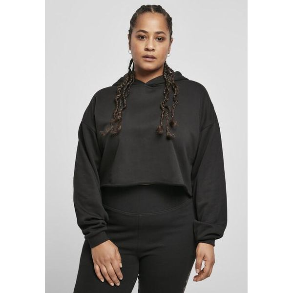 DáMská Mikina Urban Classics Ladies Oversized Cropped Hoody Nero - S-image