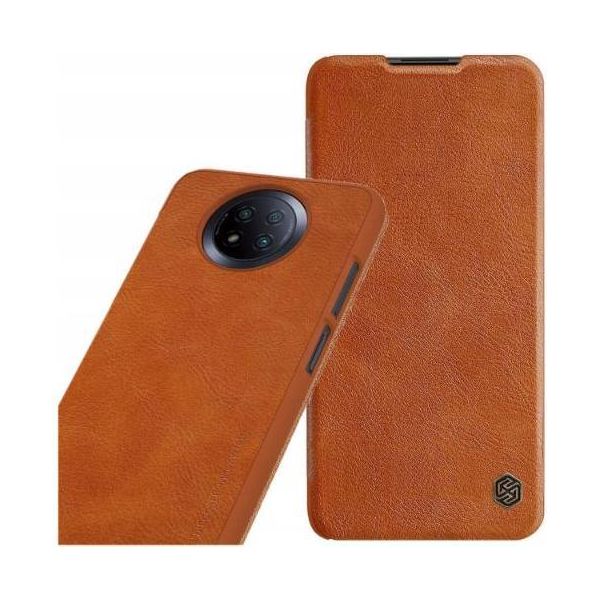 Nillkin Qin Custodia A Fondina In Pelle Xiaomi Redmi Note 9T 5G Marrone-image