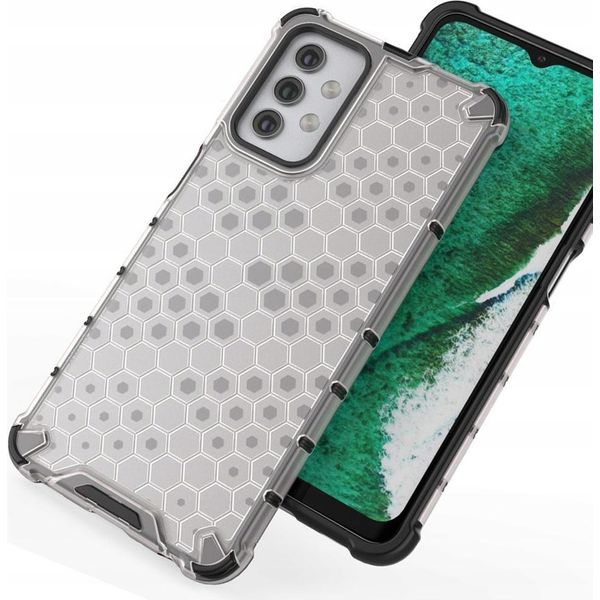 Custodia Blindata A Nido D'ape Con Cornice In Gel Samsung Galaxy A32 5G Trasparente-image