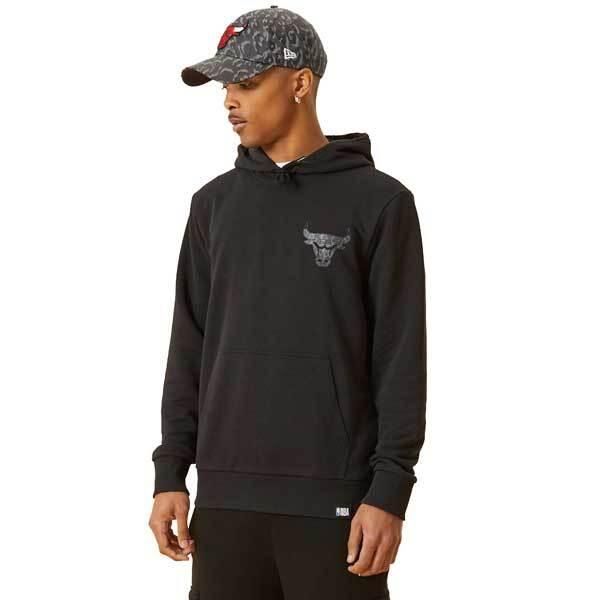 Felpa Con Cappuccio New Era Nba Seasonal Infill Chicago Bulls Nero - M-image