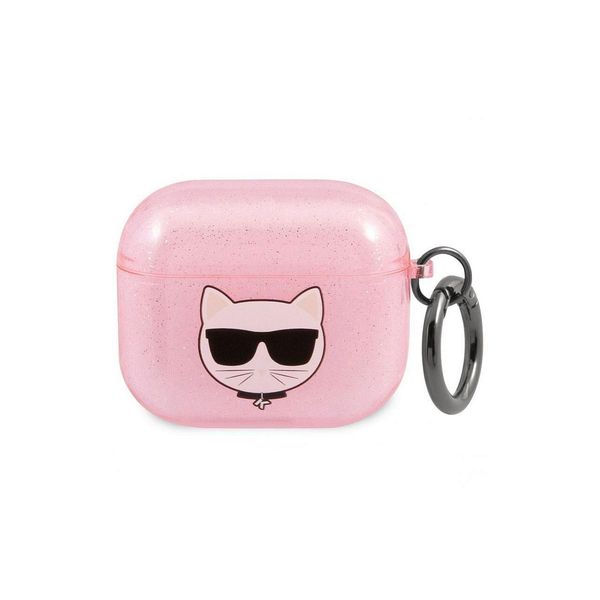 Karl Lagerfeld Kla3Uchgp Airpods 3Cover RóżOwy/Pink Glitter Choupette-image