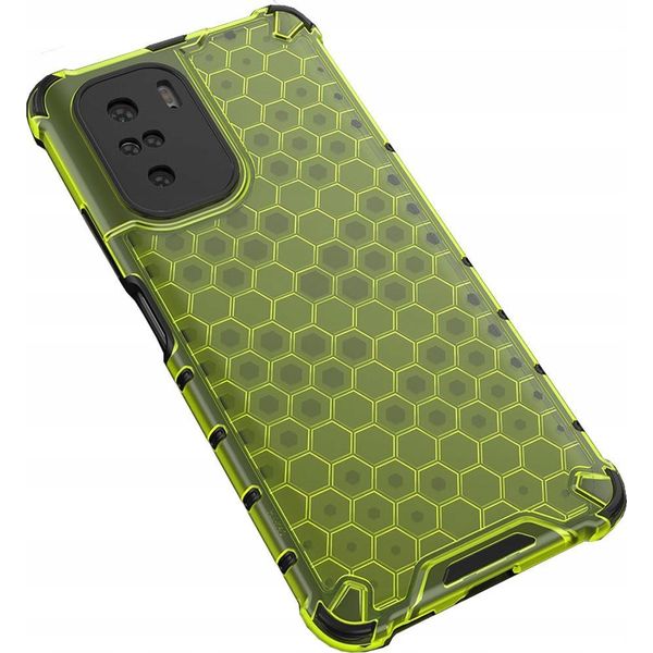 Custodia Blindata A Nido D'ape Con Telaio In Gel Xiaomi Redmi K40 Pro+ / K40 Pro / K40 / Poco F3 Verde-image