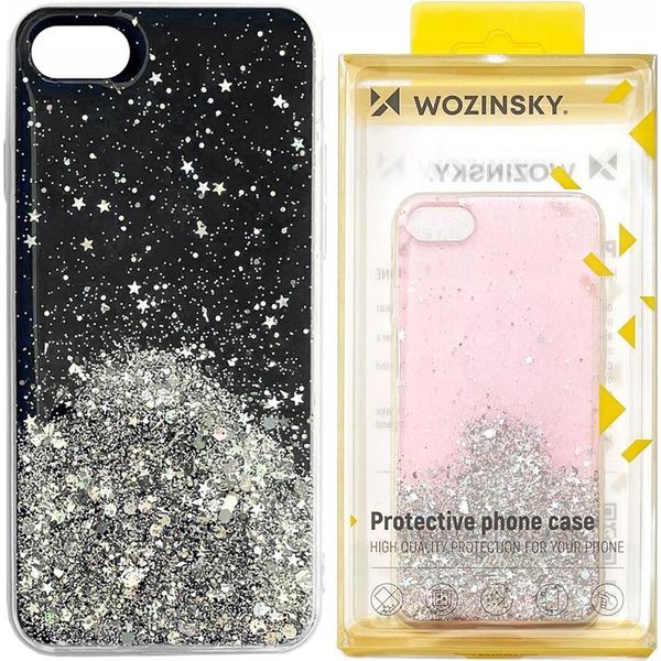 Wozinsky Star Glitter Cover Custodia Con Glitter Samsung Galaxy S21+ 5G (S21 Plus 5G) Nero-image