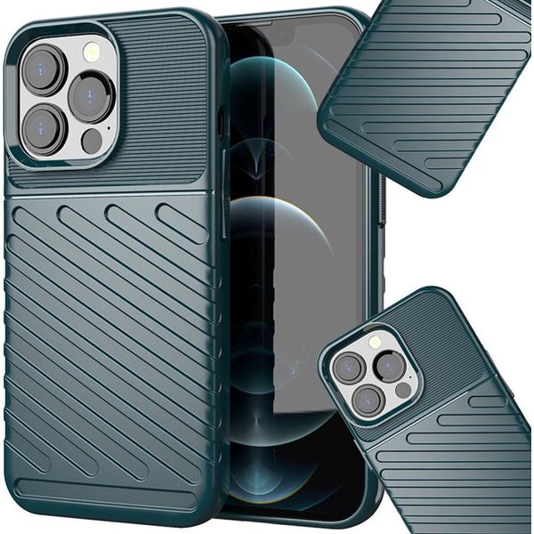 Thunder Case Custodia Blindata Flessibile Per Iphone 13 Pro Verde-image
