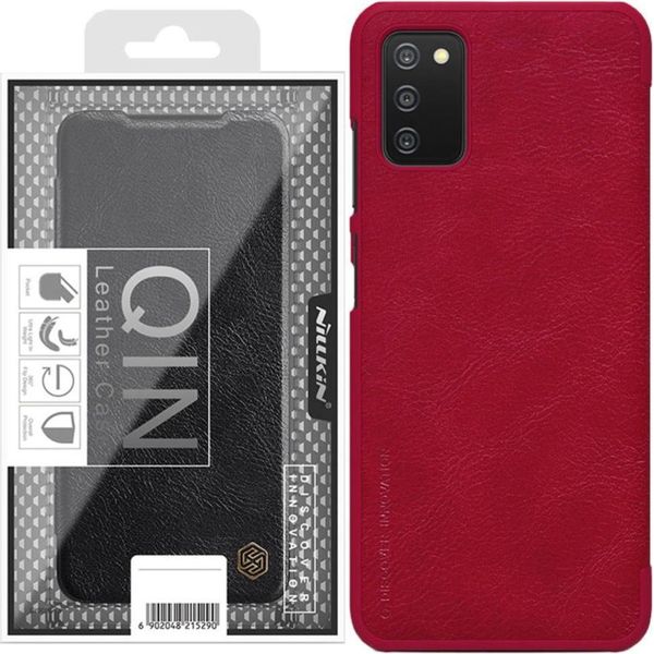 Nillkin Qin Custodia A Fondina In Pelle Samsung Galaxy A03S Rosso-image