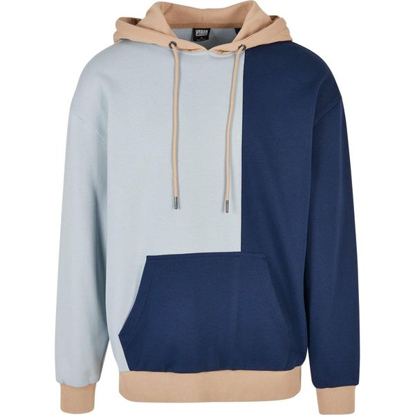Urban Classics Felpa Con Cappuccio Oversize A Blocchi Di Colore Blu Estivo/Blu Scuro - S-image