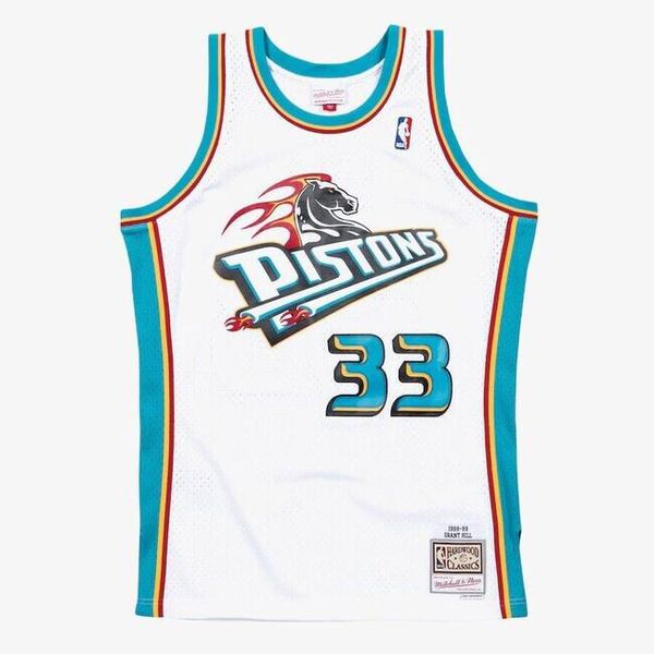 Basketbalový Dres Mitchell & Ness Detroit Pistons #33 Grant Hill Maglia Swingman Bianca - M-image
