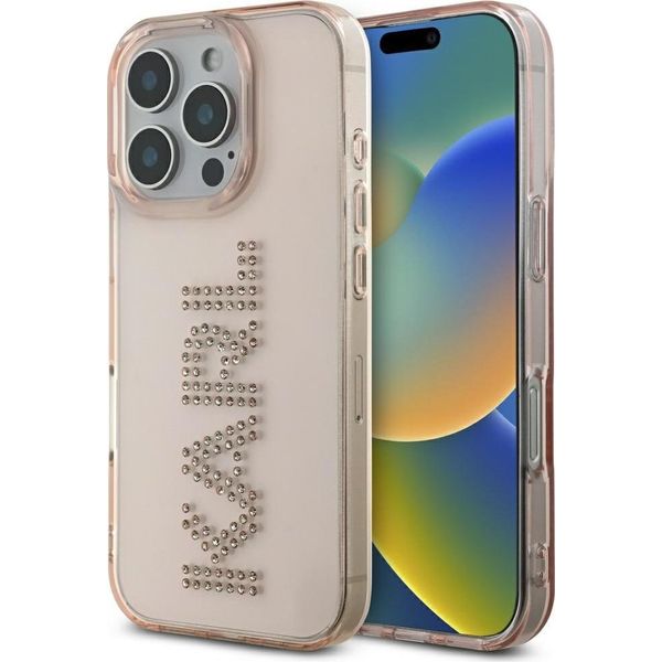 Custodia Karl Lagerfeld Iml Strass Logo Do Iphone 16 Pro RóżOwy-image