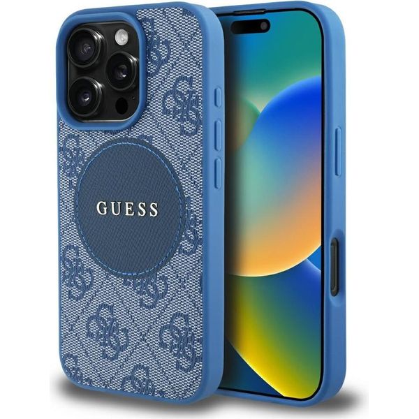 Etui Guess 4G Circle Classic Logo Magsafe Do Iphone 16 Pro Max Niebieski-image