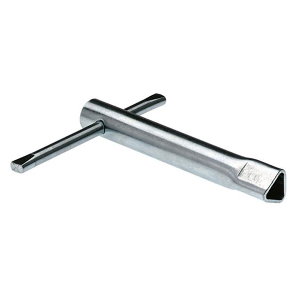 Alberts 690779 Chiave Triangolare, Per Paletti Di Sbarramento Con Serratura Triangolare, Zincata, Lunghezza Gamba 17 Mm-image
