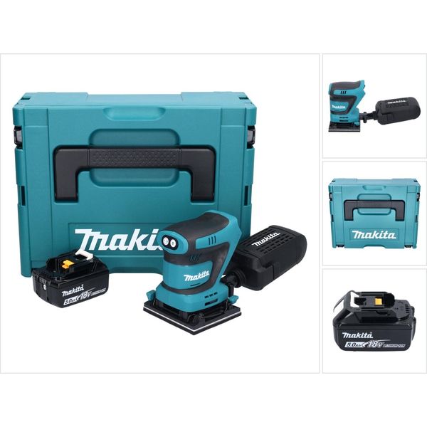 Levigatrice Orbitale A Batteria Makita Dbo 480 T1J 18 V 112 X 102 Mm + 1X Batteria Ricaricabile 5,0 Ah + Makpac - Senza Caricabatterie-image