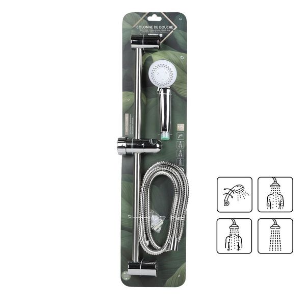 Dochtmann Set Di Soffioni Doccia 3 Ugelli, Supporto A Parete, Tubo Flessibile 150 Cm-image