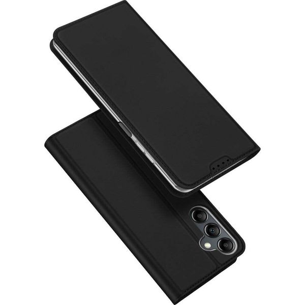 Dux Ducis, Custodia Per Samsung Galaxy A25 5G, Con Funzione Di Portacarte E Supporto, Nero-image