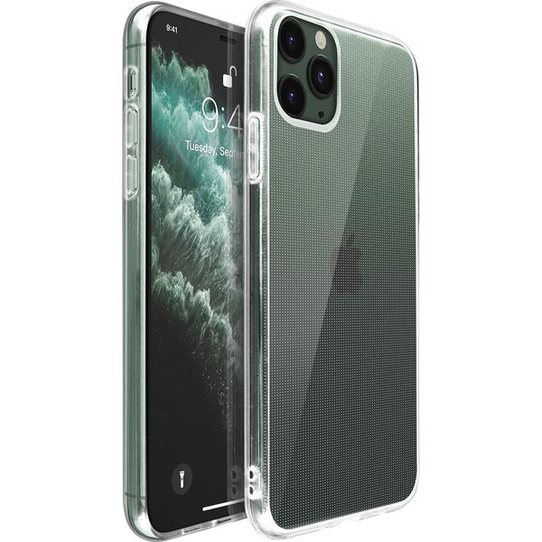Avizar, Custodia Resistente Agli Urti In Morbido Silicone Per Iphone 11 Pro Classico, Trasparente-image
