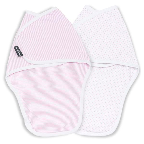 Bellochi Swaddle Mimi Pucksack Baby 0-3 Mesi - 2 Set Asciugamano Pucker Baby 0-3 Mesi - Morbido E Delicato 100% Cotone - Rosa-image
