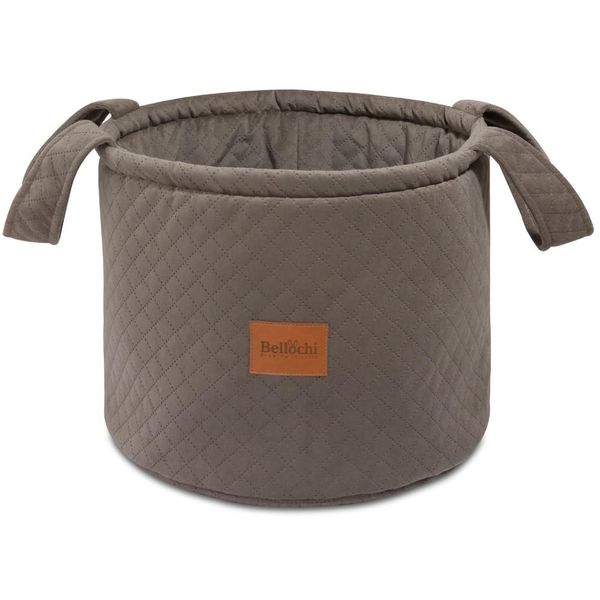 Cesto Portaoggetti Bellochi - 33 X 40 Cm - Spazioso E Versatile Cesto Portaoggetti Per Bambini Con Maniglia - In Morbido Velluto - Marrone-image