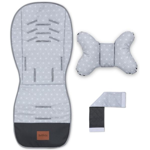 Inserto Passeggino Universale Reversibile Bellochi Con Cuscino E Protezioni Per Cinture -Rosette-image