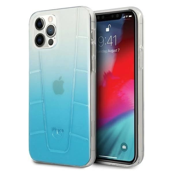 Mercedes Mehcp12Mclgbl Custodia Rigida Iphone 12/12 Pro6,1 Niebieski/Blu Linea Trasparente-image