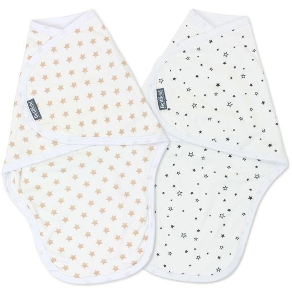 Bellochi Swaddle Mimi Pucksack Baby 0-3 Mesi - 2 Set Asciugamano Pucker Baby 0-3 Mesi - Morbido E Delicato 100% Cotone - Due Stelle-image
