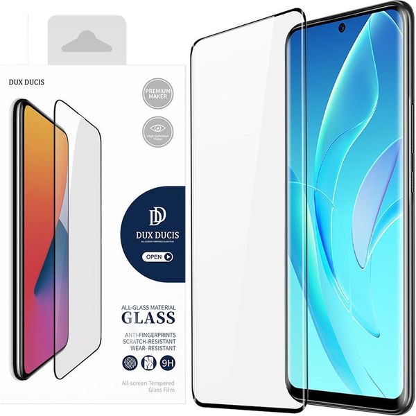 Dux Ducis Vetro Curvo Temperato Per Honor 60 Pro Con Telaio Nero-image
