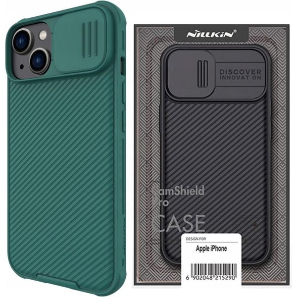 Nillkin Camshield Pro Custodia Iphone 14 Plus Protettore Blindato Per Fotocamera Verde-image