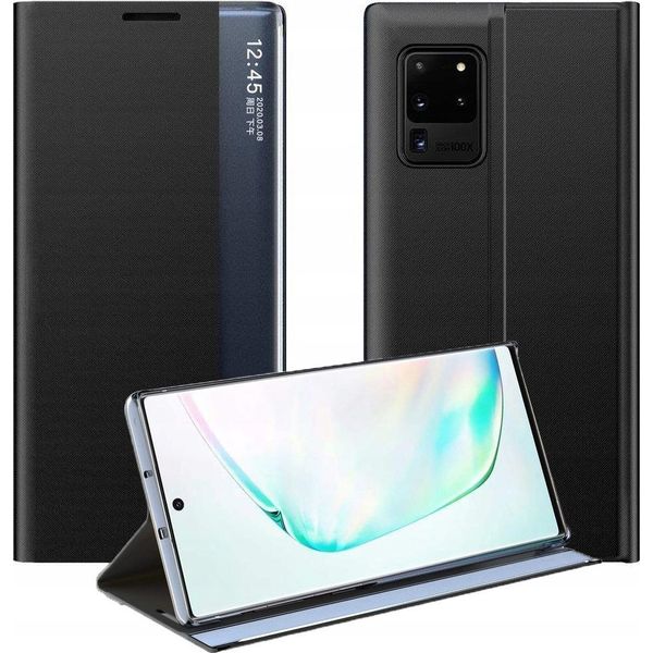Nuova Custodia Sleep Flap Cover Con Funzione Stand Samsung Galaxy M53 5G Nero-image