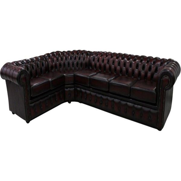 Divano Xxl Grande Divano Chesterfield Forma L Tappezzeria In Pelle Divani Divani Tessuto Nuovo-image