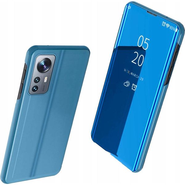Custodia Clear View Xiaomi 12 Lite Con Patta Blu-image