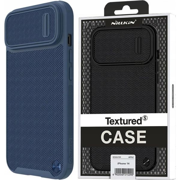 Nillkin Custodia S Testurizzata Per Iphone 14 Pro Max Custodia Blindata Con Copertura Della Fotocamera Blu-image