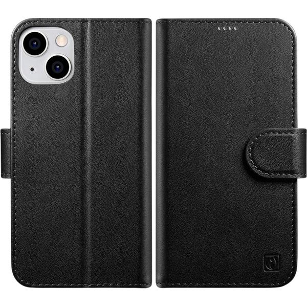 Custodia A Portafoglio Icarer 2In1 Per Iphone 14 Plus In Pelle Con Patta Anti-Rfid Nera (Wmi14220727-Bk)-image