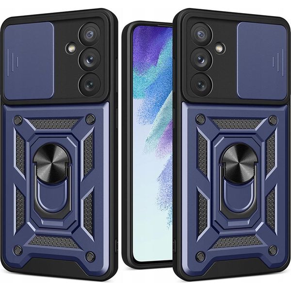 Custodia Hybrid Armor Camshield Per Samsung Galaxy S23+ Custodia Blindata Con Copertura Della Fotocamera Blu-image