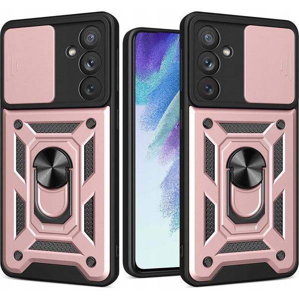 Custodia Hybrid Armor Camshield Per Samsung Galaxy A14 Custodia Blindata Con Copertura Della Fotocamera Rosa-image