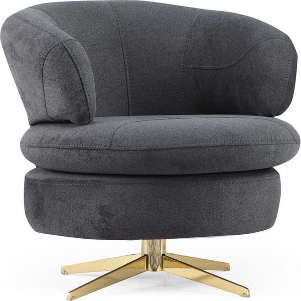 Poltrona Perfetta Design Moderno In Legno Mobili Da Salotto Colore Grigio Lusso-image