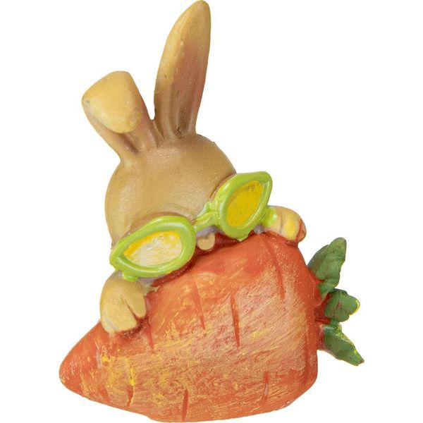 Coniglietto Decorativo Carota Figure Di Decorazione Pasquale Dipinte A Mano Set 6 Pezzi-image