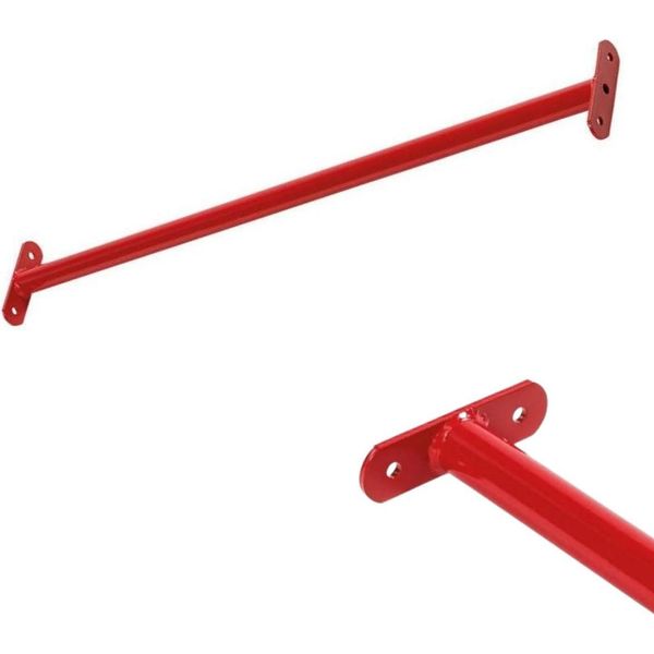 Barra Metallica Per Parco Giochi Da Giardino 125 Cm - Rossa, Barra Orizzontale, Barra Per Ginnastica, Barra Per Esercizi-image