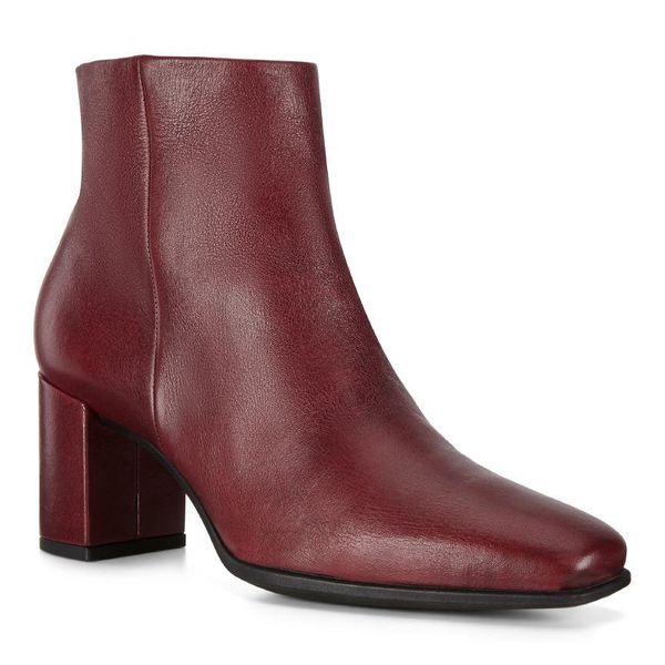 Ecco Shape 60 Squared 2826030148 Stivaletto, Donna, Pelle, Rosso, Nuovo - Scarpe Da Donna Moda Stivaletti / Stivali, Rosso, Pelle, Altezza Tacco: 50 Mm-image