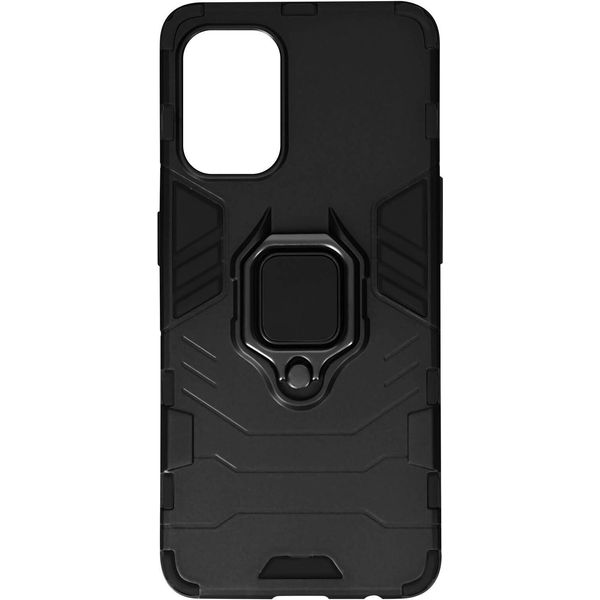 Avizar, Custodia Antiurto Per Cellulare Oppo Reno 8 Lite 5G Con Supporto Ad Anello, Nero-image